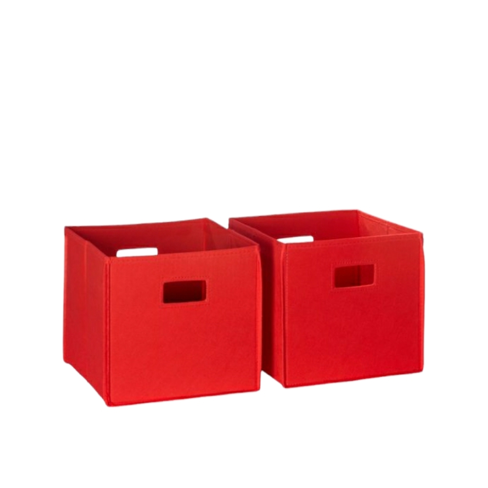 Brand New 2pc Red Folding  Storage Bin Set 10tall×10.5wide